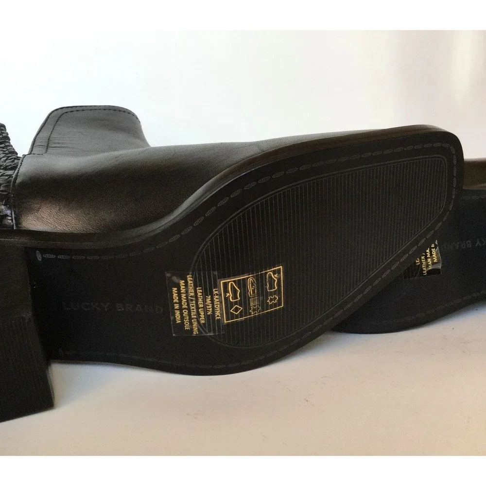 NEW LUCKY BRAND Kaedynce Leather Booties, Black (Size 7 M) - Picture 12 of 12